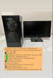 Dijual 1 set pc siap pakai plus monitor