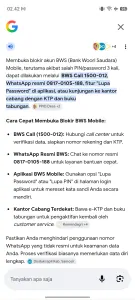 Cara buka blokir bws mobile bank woori saudara